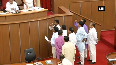 Watch Congress leaders create ruckus over tribal issue in Odisha Assembly