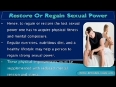 How To Restore Or Regain Sexual Power And Performance 