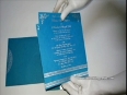 W-4710N,Turquoise Color, Handmade Unique Paper, Sikh Wedding Invitations