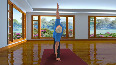 Trikonasana with Modi