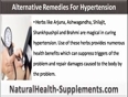 Alternative Remedies For Hypertension To Control High Blood Pressure Naturally