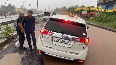 When Shivraj Singh Chouhan's car got stuck in a pothole!