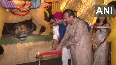 Former Cricketer and AAP MP Harbhajan Singh inaugurates the Sarbojonin Durgotsav Durga Puja pandal at Ashok Nagar in Kolkata, West Bengal.