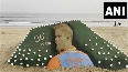 Sudarsan Pattnaik created a sand artwork of cricketer Virat Kohli at Puri Beach