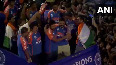 Rohit-Kohli lift the T20 World Cup trophy at parade