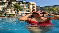 Natasa sizzles in the pool