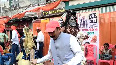 Artists performing during Prime Minister Narendra Modi's roadshow in Varanasi
