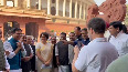 Rahul captures special moment as Priyanka enters Parliament