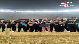 Celebrations in the New Zealand dressing room