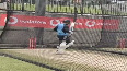 Shubman Gill bats in the nets at MCG