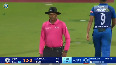 Desperate Rohit not happy with umpire's call