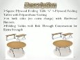 48 Inches Square Plywood Folding Table of Folding-Chairs-Tables-Discount