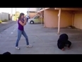 Girl fights off a thief