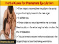 Best Natural And Herbal Cures For Premature Ejaculation