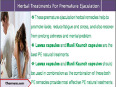 Premature Ejaculation Herbal Treatments And Natural Remedies