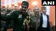 Russian military cadets sing (Ae watan, Humko Teri Kasam) song at an event in Moscow