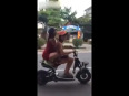 Girls scooter stunt goes wrong video