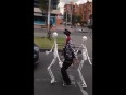 Skeleton street dancing video