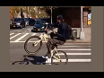 Bicycle Wheelie on Busy Streets