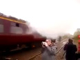 Lucky man escape death video