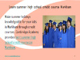 Popular summer high school credit course Markham