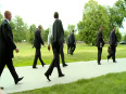 The president takes a surprise walk