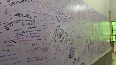 Kota students write their wishes on this temple 'wall'