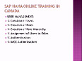 SAP HANA Online Training in CANADA