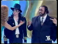 Michael Jackson   Pavarotti - On stage in italian tv show