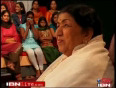 Lata Mangeshkar visits CNN-IBN studios