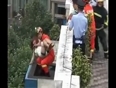 Girl jumping from terrace video
