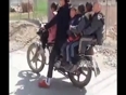 Dangerous ride with 5 kids video