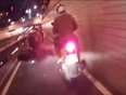 Accident of girl on scooter video