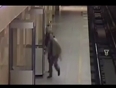 Woman pushed on railway track video