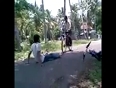 Cycle stunt goes wrong video