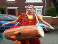 Punjabi kudi plays the dhol