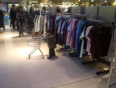 Young boy shopping in mall St Gallen Switzerland