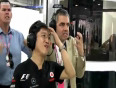 Rowan atkinson aka mr bean s reaction to hamilton crash  bbc f1 2011 - round 17  indian gp