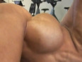 Bodybuilder Tamer El Shahat poses biceps