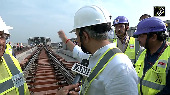 Railway Minister inspects Bullet Train work