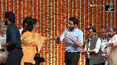 Aaditya, Amit Thackeray hug, shake hands as Supriya Sule looks on at mega rally