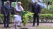 PM Modi, President Muizzu plant sapling under 'Ek Ped Maa Ke Naam' initiative 