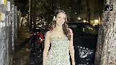 'Dhadak 2' actress Tripti Dimri looks very cute in a green printed dress