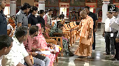CM Yogi holds 'Janta Darshan' at Gorakhnath Temple