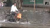 Severe waterlogging in parts of Kolkata following heavy rainfall in the region