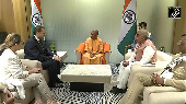 CM Yogi meets Russian delegation at Expo Mart in Greater Noida