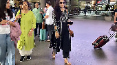 Spotted: Vidya Balan at the airport 