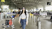 Stylish Touchdown: Zareen Khan at Mumbai Airport
