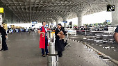 Jaya Kishori spotted at the airport