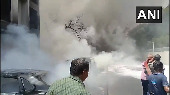 Thick smoke rises from wreckage of Air India Plane in Ahmedabad